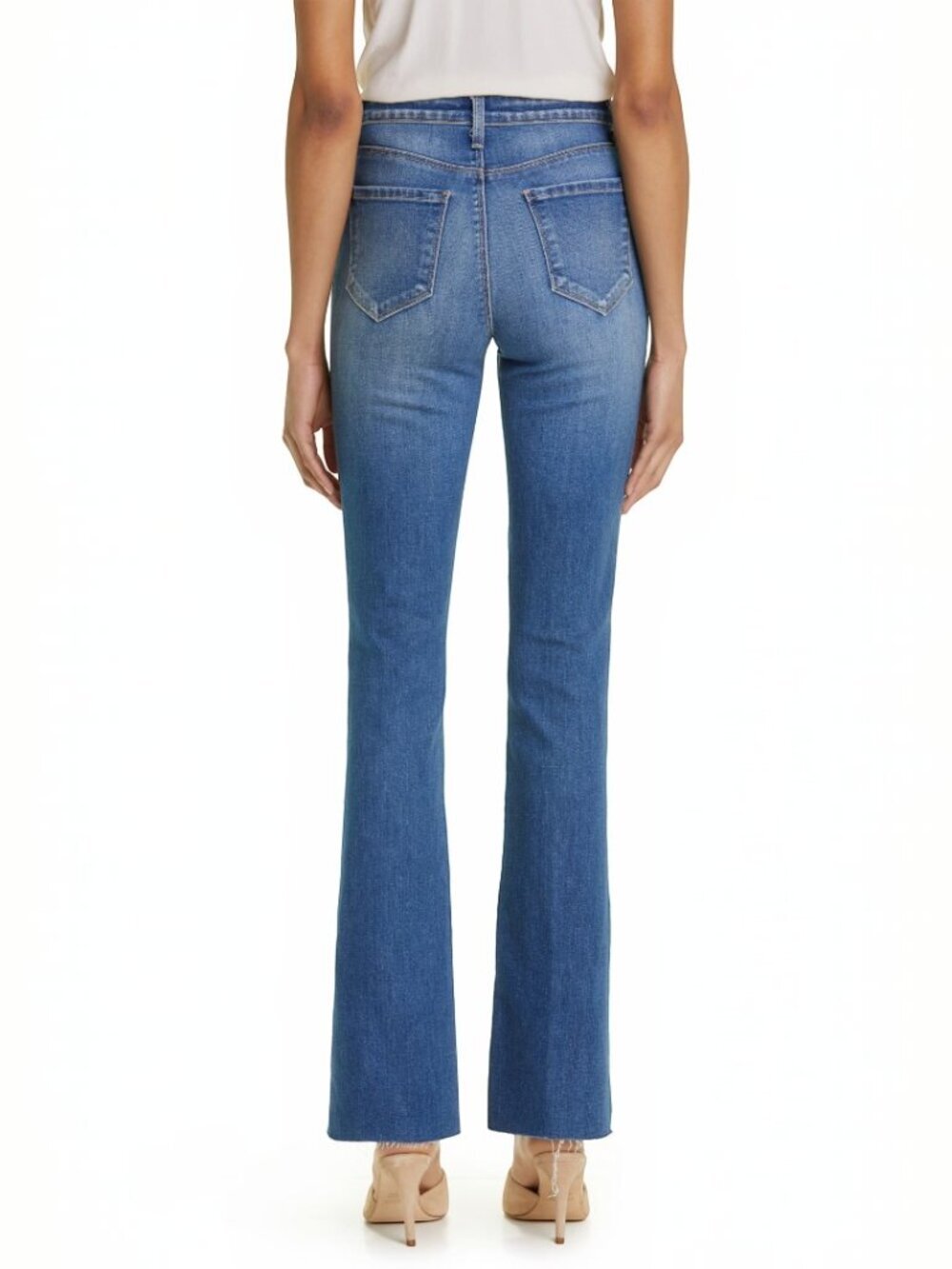 L'AGENCE Ruth Sutton Raw Hem Straight Leg Jeans Size 24 - Picture 2 of 6